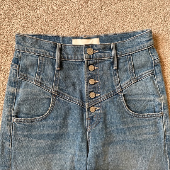 MOTHER Superior Swooner Roller Yoke Crop Flare Jean - Picture 9 of 11